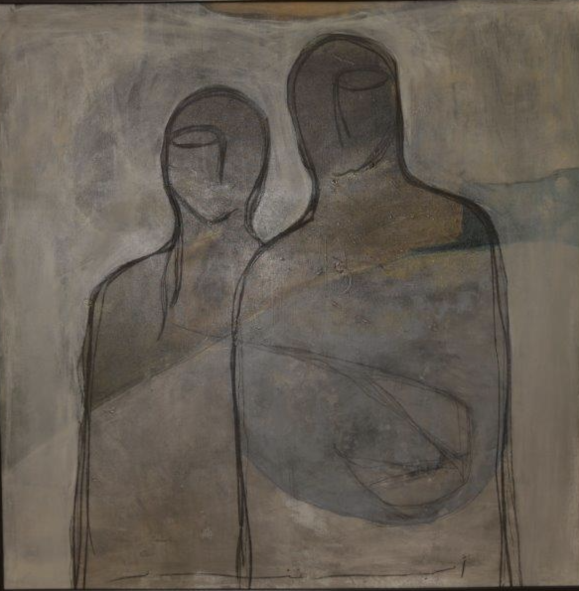 Amjad Ghanam  , Acrylic on Canvas ,95 x 95 cm  2017. 