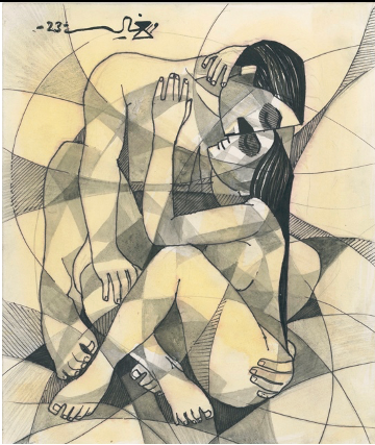 <span>October 13<br> Ink on paper<br>15x18 cm <br> 2023</span><br>